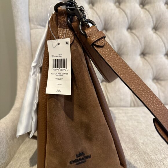 Coach Mixed Pebble Leather Shay Shoulder Bag | Vintage Khaki | NWT - Picture 8 of 12